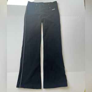 Bebe Sport Sz M Y2K Flare Yoga Pants Low Rise 2000s Zippers Sporty Vintage